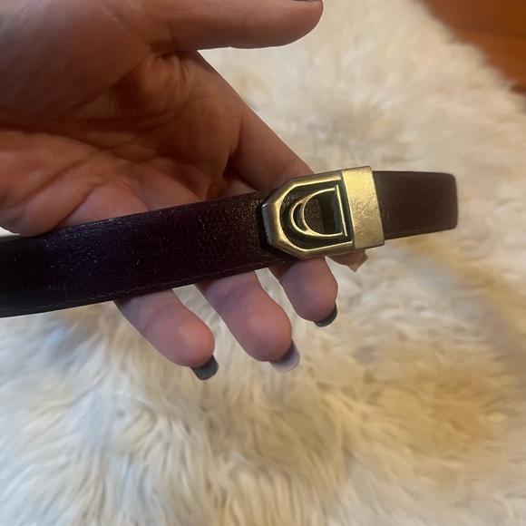 Burgundy Lizard Snakeskin Embossed Leather VTG Pristine - Picture 4 of 6